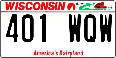 WI license plate 401WQW