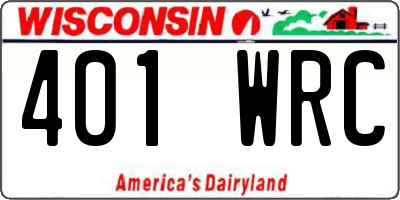 WI license plate 401WRC