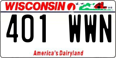WI license plate 401WWN