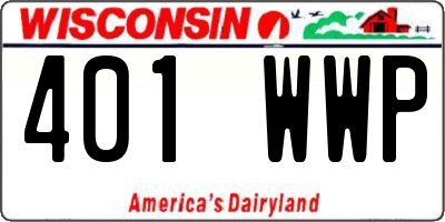 WI license plate 401WWP