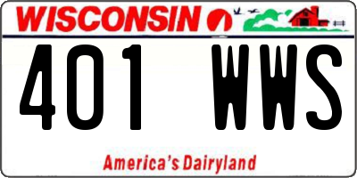 WI license plate 401WWS