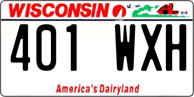 WI license plate 401WXH