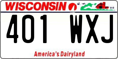 WI license plate 401WXJ