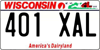 WI license plate 401XAL