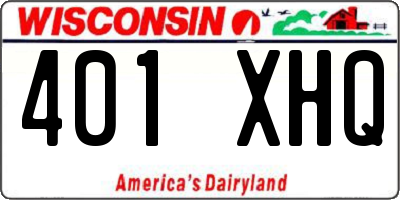 WI license plate 401XHQ