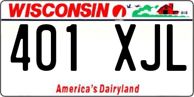 WI license plate 401XJL