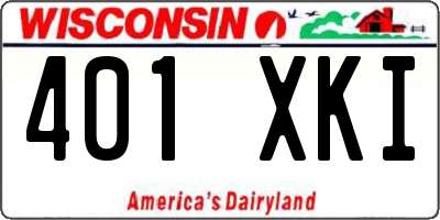 WI license plate 401XKI
