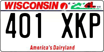 WI license plate 401XKP