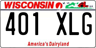 WI license plate 401XLG