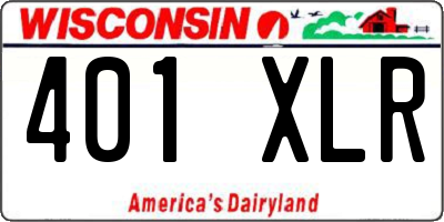 WI license plate 401XLR