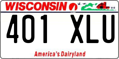 WI license plate 401XLU