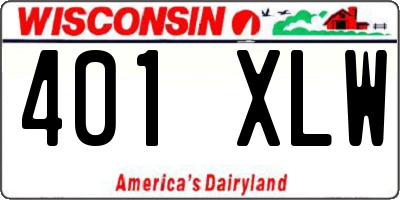 WI license plate 401XLW