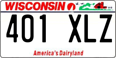 WI license plate 401XLZ