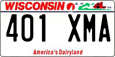 WI license plate 401XMA