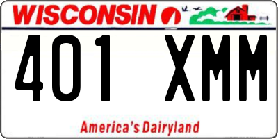 WI license plate 401XMM