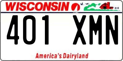 WI license plate 401XMN