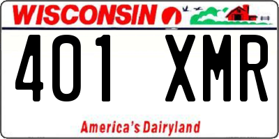 WI license plate 401XMR