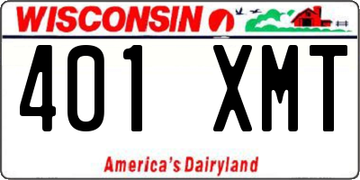 WI license plate 401XMT