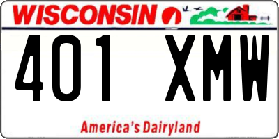 WI license plate 401XMW