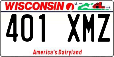 WI license plate 401XMZ