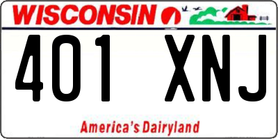 WI license plate 401XNJ