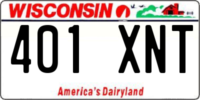 WI license plate 401XNT