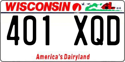 WI license plate 401XQD