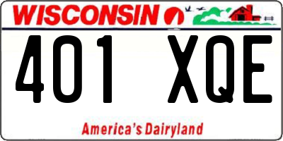 WI license plate 401XQE
