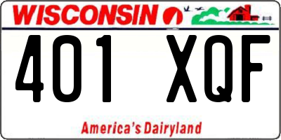 WI license plate 401XQF