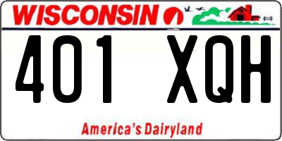 WI license plate 401XQH