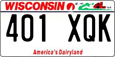 WI license plate 401XQK
