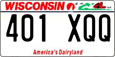 WI license plate 401XQQ