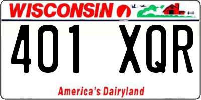 WI license plate 401XQR