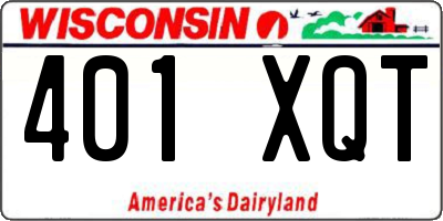 WI license plate 401XQT