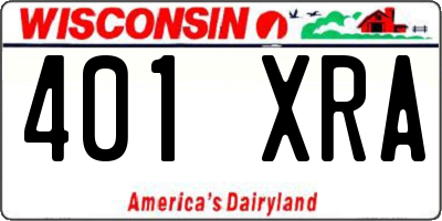WI license plate 401XRA