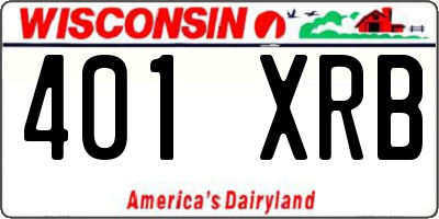 WI license plate 401XRB