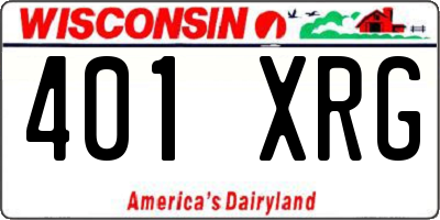 WI license plate 401XRG
