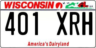 WI license plate 401XRH