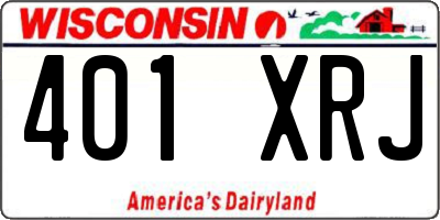 WI license plate 401XRJ