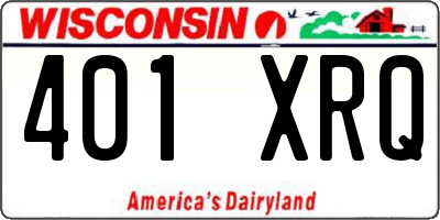 WI license plate 401XRQ