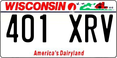WI license plate 401XRV