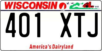 WI license plate 401XTJ
