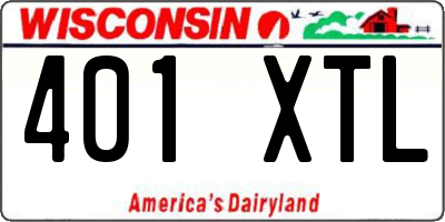 WI license plate 401XTL