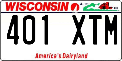 WI license plate 401XTM