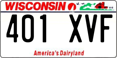 WI license plate 401XVF