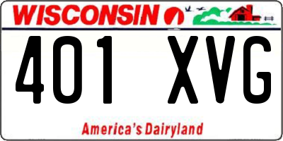 WI license plate 401XVG