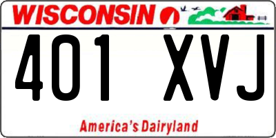 WI license plate 401XVJ