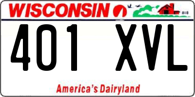 WI license plate 401XVL