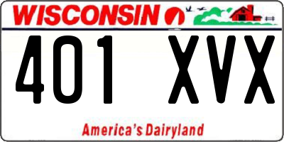 WI license plate 401XVX