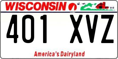 WI license plate 401XVZ